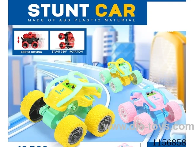 Stunt big wheel double inertia chariot (macaron)