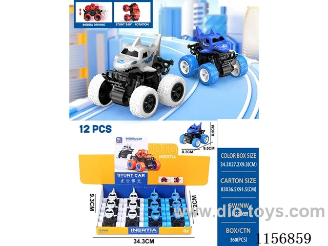 Stunt big wheel double inertia shark car