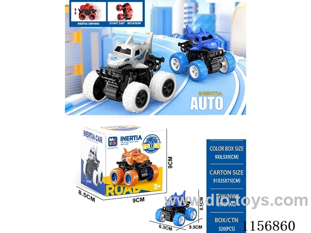 Stunt big wheel double inertia shark car