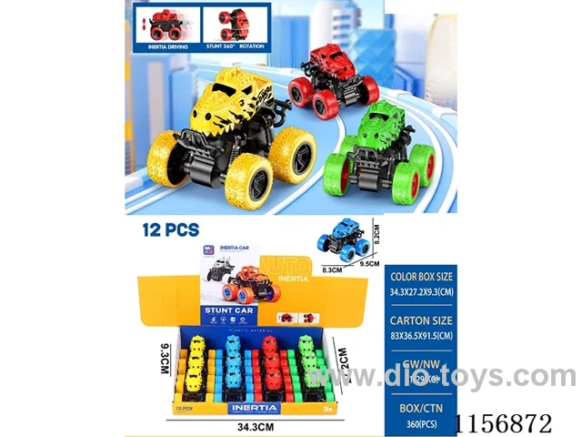 Stunt big wheel double inertia dinosaur car