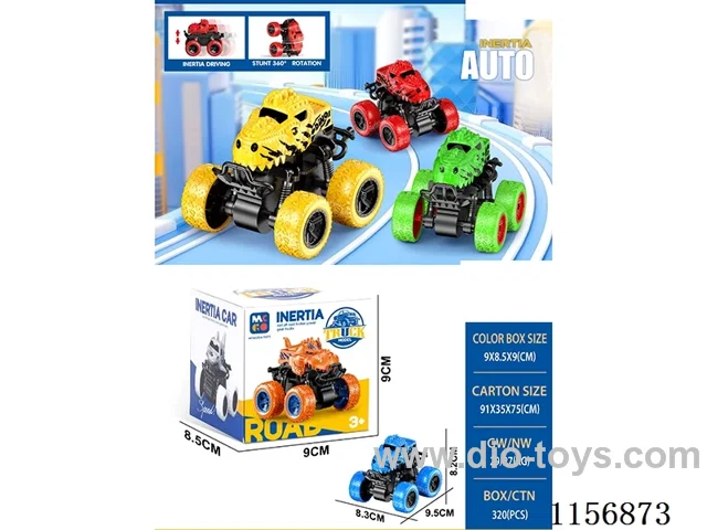 stunt big wheel double inertia dinosaur car