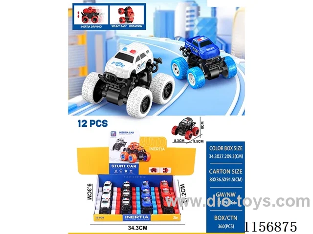 Dual Inertia Stunt Police Car