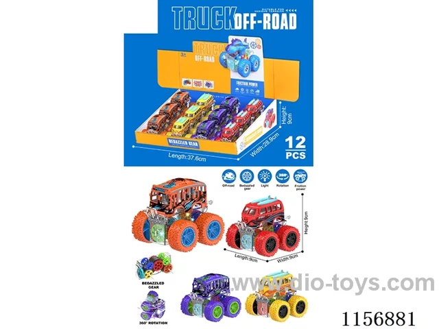 Double inertia stunt tusk bus with lights