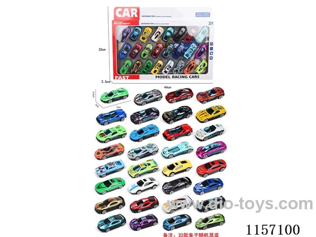24PCS free wheel alloy car