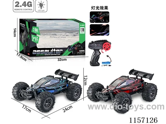 1：18 2.4G rc car with light included battery