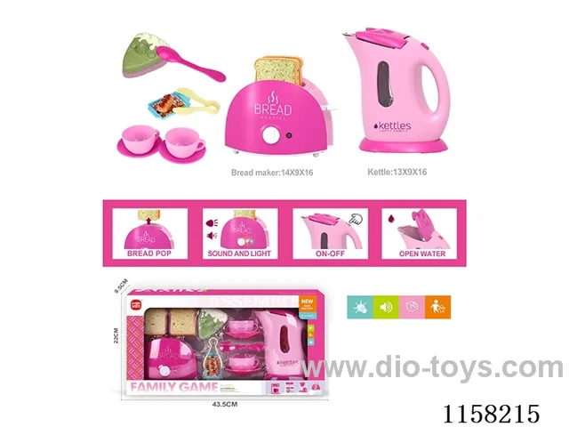 Electric toaster, kettle set 4*AA not included