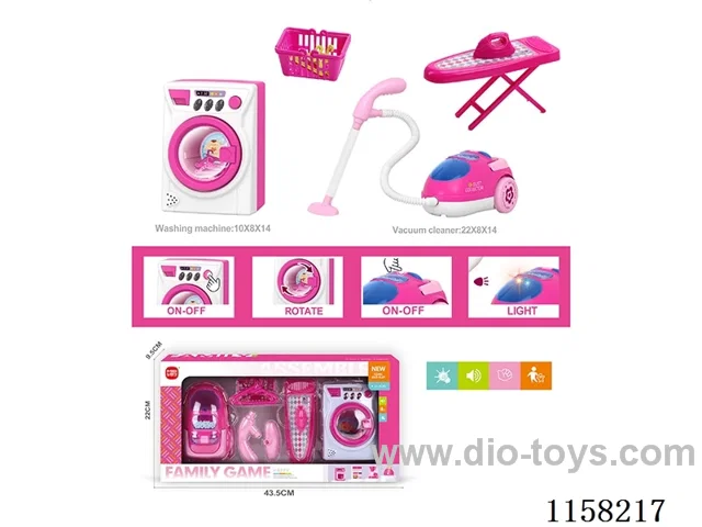 Electric Washing Machine, Vacuum Cleaner Set 4*AA