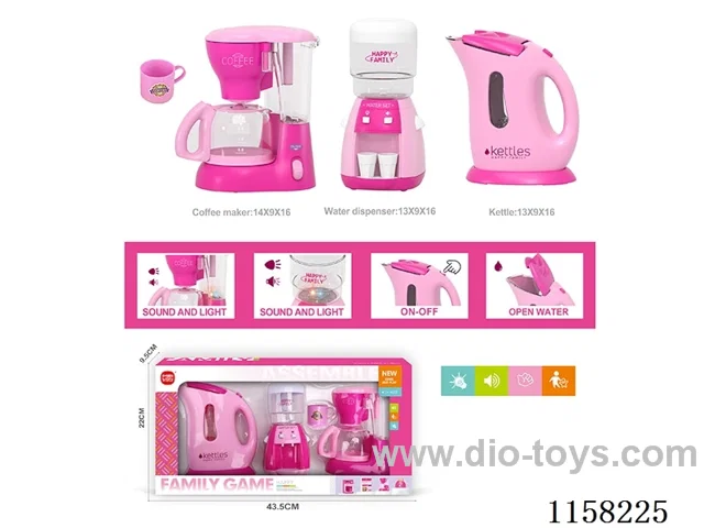 Electric kettle 2*AA, water dispenser 2*AA, coffee maker 3*AA set Not included