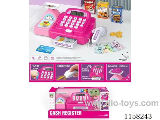 Cash register with weighing scale 2*AA not included