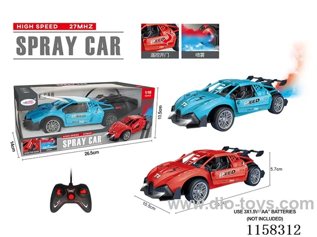 1：16 rc car with light/spray/automatic door opening