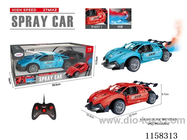 1：16 rc car with light/spray/manual door opening