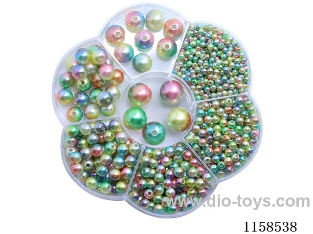 DIY Jewelry Set(3/4/5/6/8/10/12 mm Pearl + Thread (7 grids))
