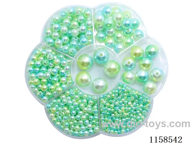 DIY Jewelry Set(3/4/5/6/8/10/12 mm Pearl + Thread (7 grids))