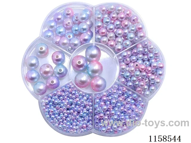 DIY Jewelry Set(3/4/5/6/8/10/12 mm Pearl + Thread (7 grids))
