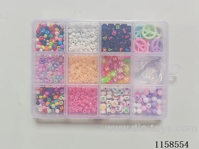 DIY Jewelry Set(4cm bead + 6cm color bead + Letter bead (Russian) + thread (12 grids))