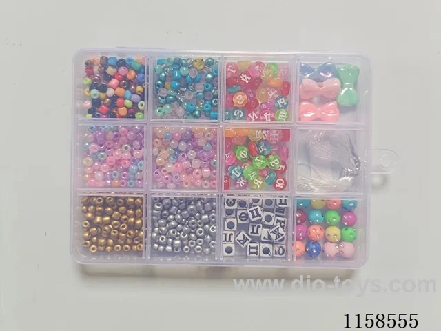 DIY Jewelry Set(4cm bead + 8cm color bead + Letter bead (Russian) + thread (12 grids))