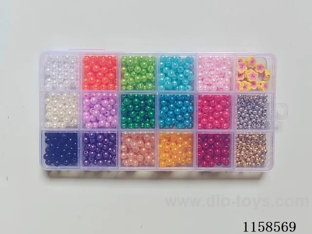 DIY Jewelry Set(6cm pearl + 4cm round bead + polymer clay + thread (18 grids))