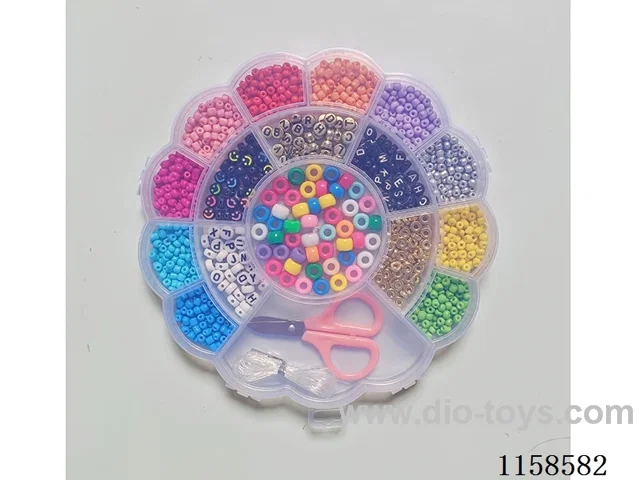 DIY Jewelry Set(4cm bead + letter bead + bucket bead + septum bead + scissors line)