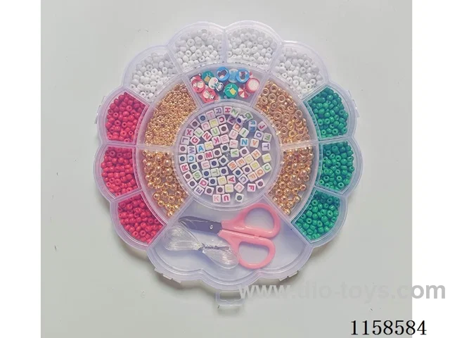 DIY Jewelry Set(4 cm bead + letter bead + polymer clay +6 cm gold bead + septum bead + scissors line)