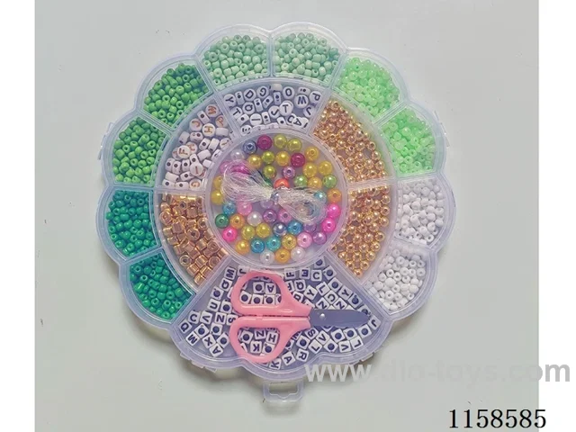 DIY Jewelry Set(4 cm bead + letter bead + short tube +6 cm gold bead +8 cm pearl + scissors line)
