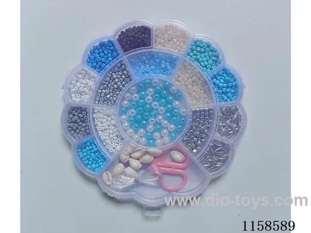DIY Jewelry Set(4cm bead + 8cm pearl + shell + bead pendant + scissors thread)