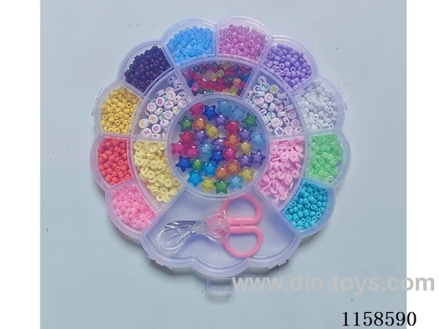 DIY Jewelry Set(4cm bead + color bead + letter bead + spacer bead + scissors line)
