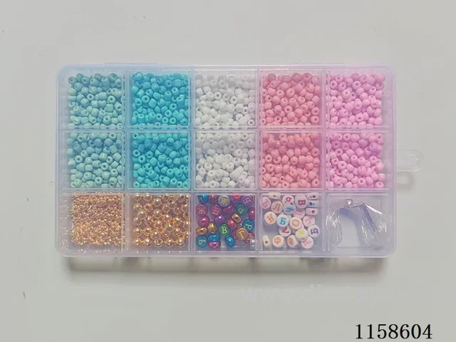 DIY Jewelry Set(4cm bead + 6cm gold bead + septum bead + Russian letter bead + thread (15 cells))