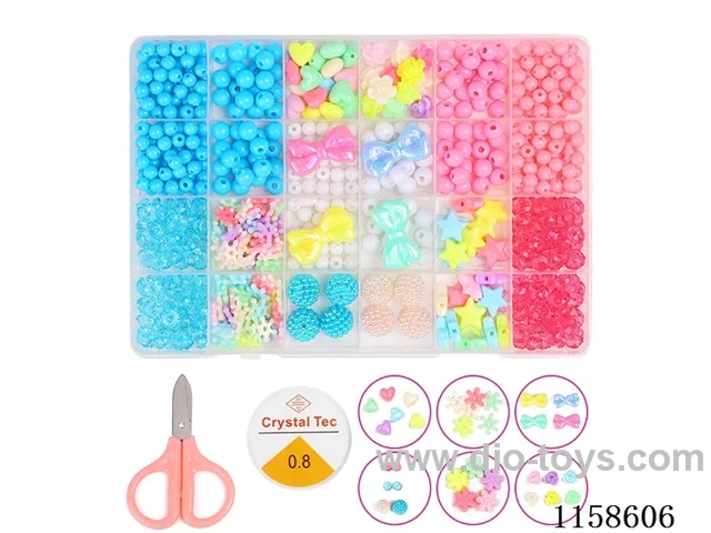 DIY Jewelry Set(Beads + scissors thread (24 grids))