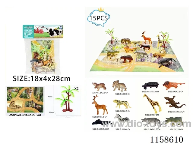 15PCS Wildlife Scene Map Set