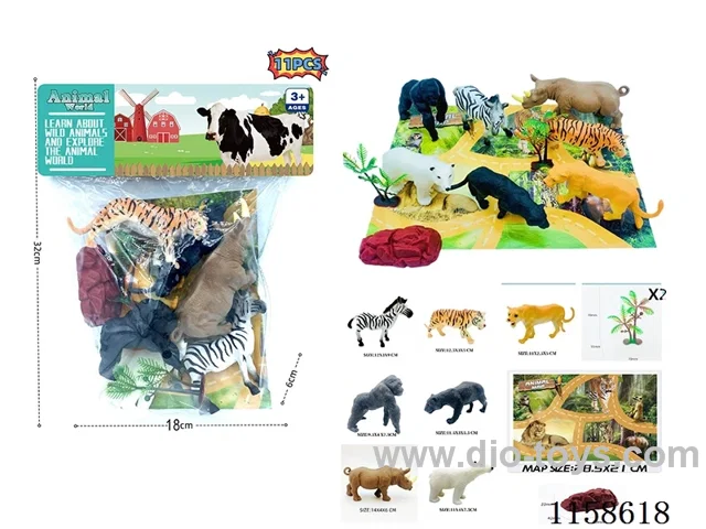 11PCS Wildlife Scene Map Set