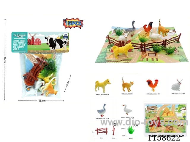 15PCS Farm Animal Scene Map Set
