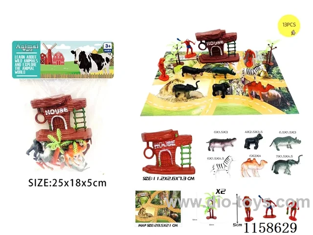 13PCS Wildlife Scene Map Set