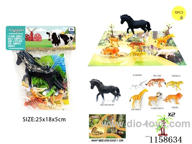 10PCS Wildlife Scene Map Set