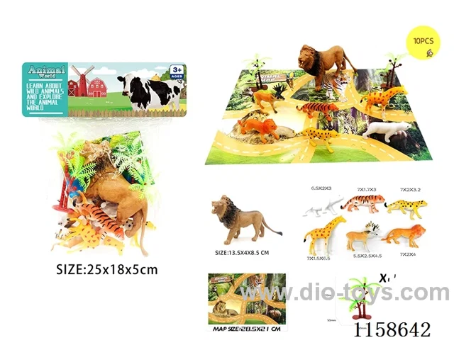 10PCS Wildlife Scene Map Set
