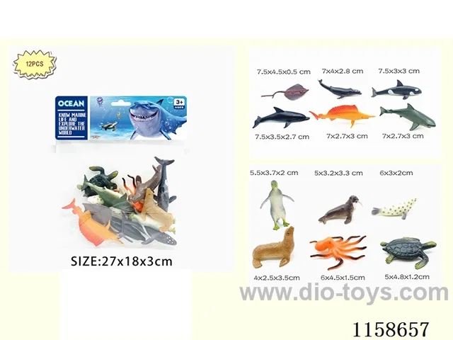 12 Marine Animals Mixed Set