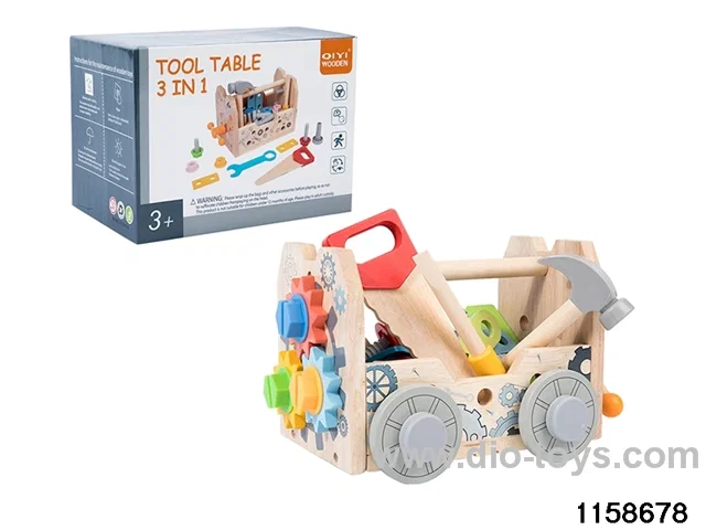 Wooden 3-in-1 Tool Stand