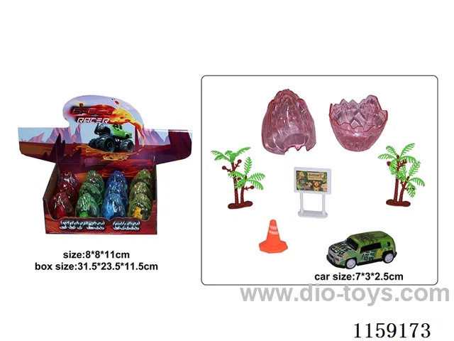 Alloy Dinosaur Buggy Scene Toys(PowerBack) 12PCS