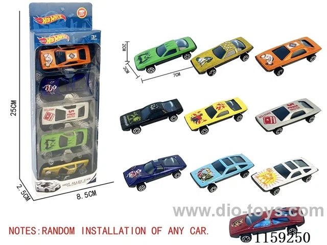 sliding alloy car（5PCS）