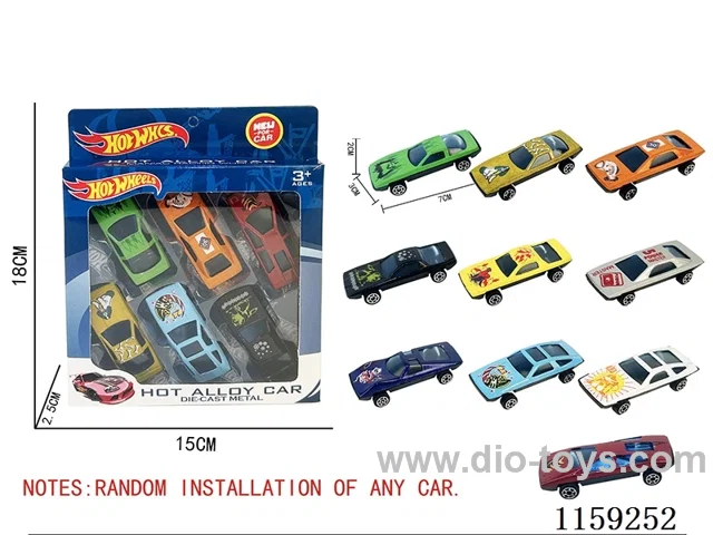 sliding alloy car（6PCS）