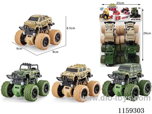 Inertia spring stunt off-road military vehicle 4 pcs.
