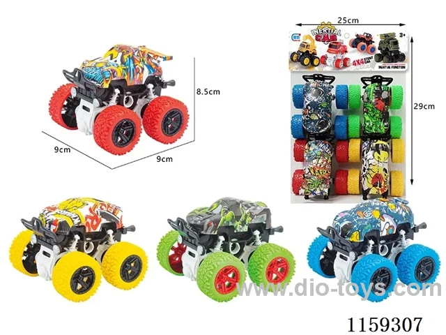 Inertia Spring Doodle Stunt Vehicle 4pcs