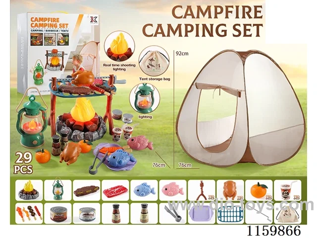 29PCS Outdoor Lights & Sounds Camping Set - Windproof Lamp 2AA, Fire 3AA (not included battery)
