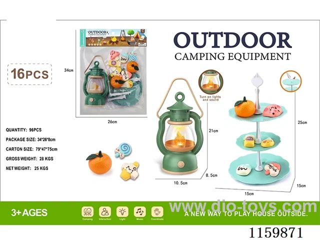 16PCS Outdoor Lights & Sounds Camping Set - Windproof Lamp 2AA(not included battery)