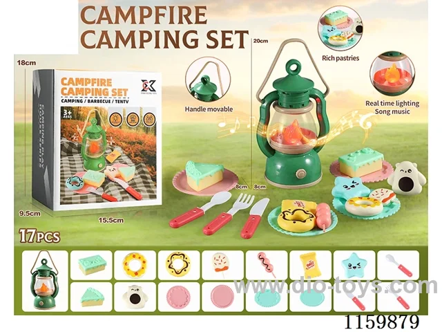 17PCS Outdoor Lights Sound Effect Camping Set - Windproof Light 2AA(not included battery)