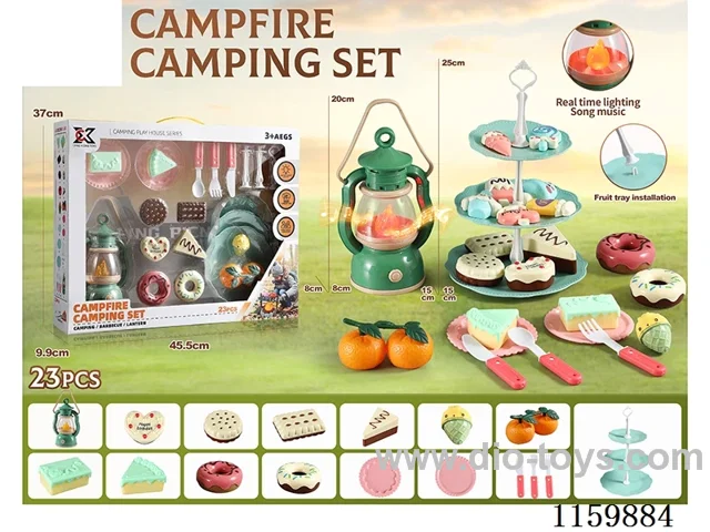 23PCS Outdoor Lights & Sounds Camping Set - Windproof Lamp 2AA(not included battery)
