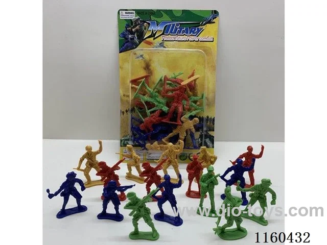 Military set (4 colours 16pcs 5cm high soldier) (simulate soldier combat soldier military scene)