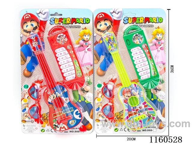 Mario guitar + electric piano + glasses
