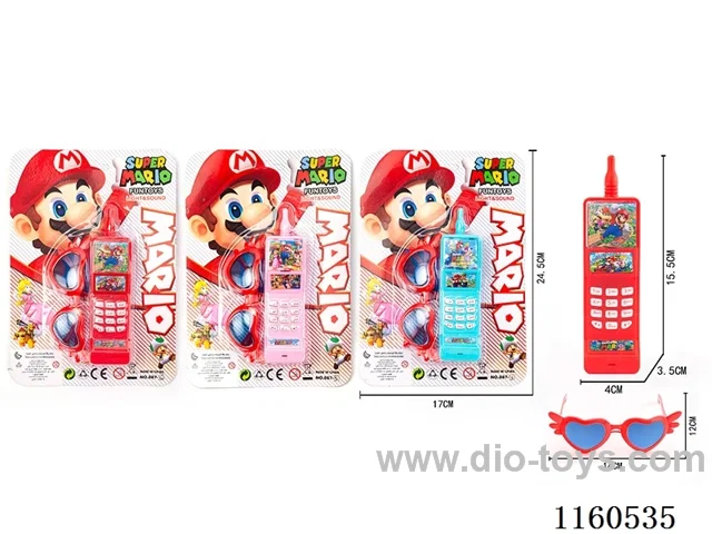 Mario Small Mobile Phone + Glasses