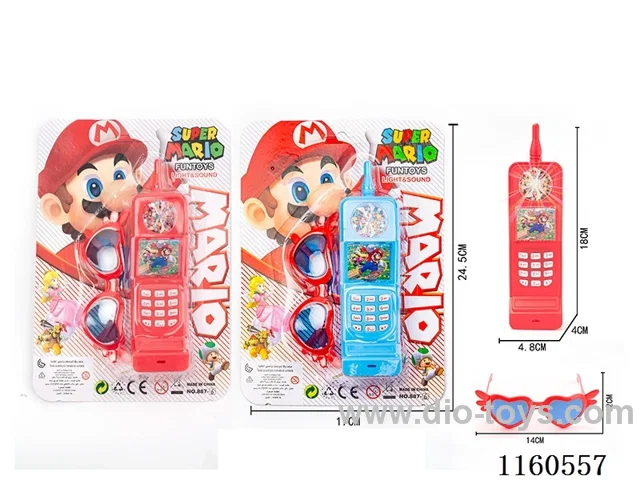 Mario foam phone + glasses