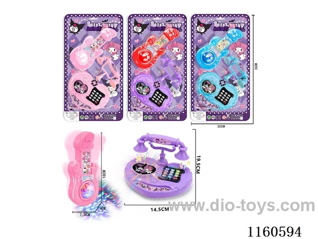 Kuromi Flash Small Guitar + Peach Phone